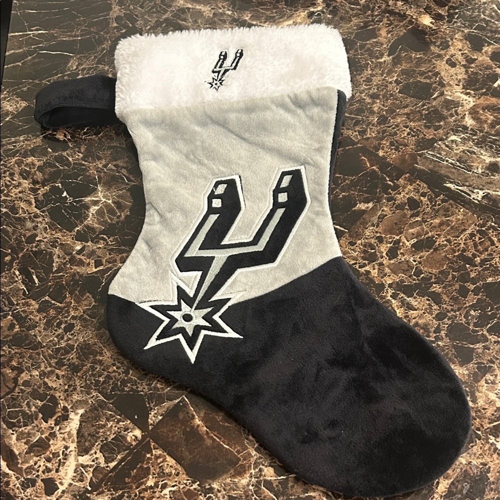 Black and Gray Team Logo Stocking